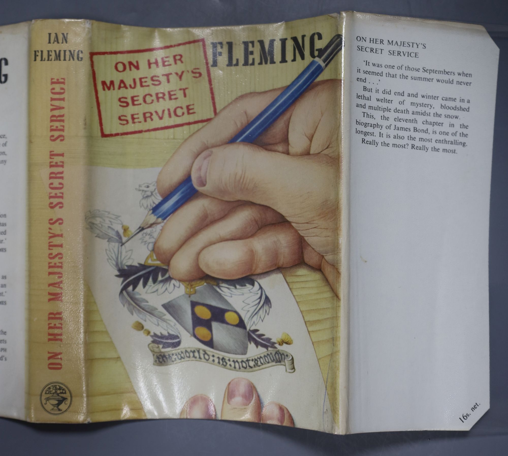 Fleming, Ian - On Her Majestys Secret Service, 1st edition (1st impression), d/wrapper, 1963